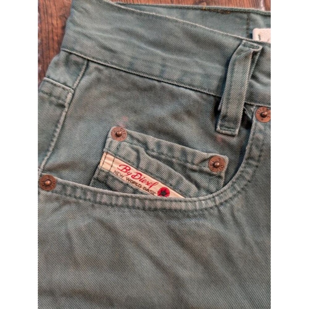 Diesel 5355 Patrol Relaxed Fit Tapered Leg Jeans Men's Sz 32 Green Made In Italy - Picture 3 of 12
